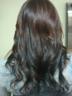 After Hair Extensions, Back View