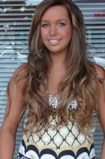 After Hair Extensions, front view