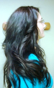 After Hair Extensions, Back View