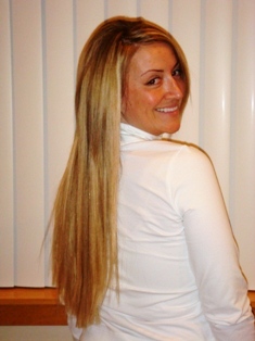 After Hair Extensions, Front View