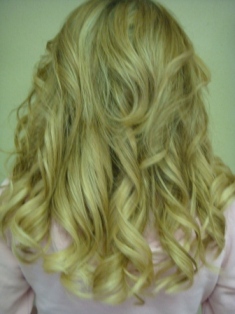 After Hair Extensions, Back View