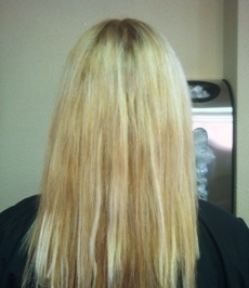After Hair Extensions, Back View