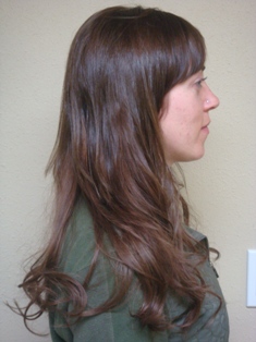 After Hair Extensions, Side View
