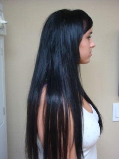 After Hair Extensions, Front View