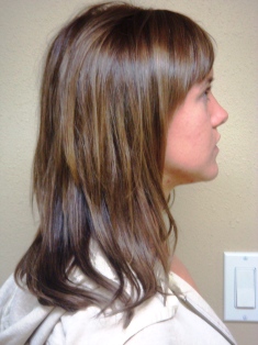 Before Hair Extensions, Back View
