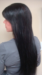 After Hair Extensions, Side View