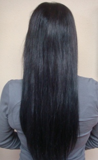 After Hair Extensions, Back View