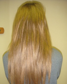 After Hair Extensions, Back View