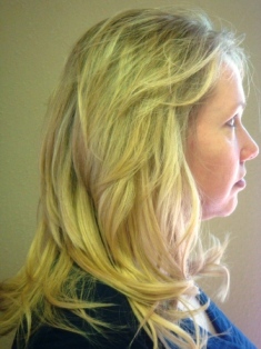 After Hair Extensions, Back View