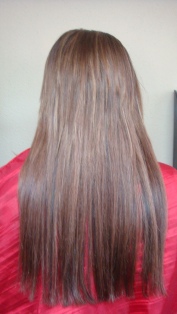 After Hair Extensions, Back View