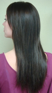 After Hair Extensions, Back View