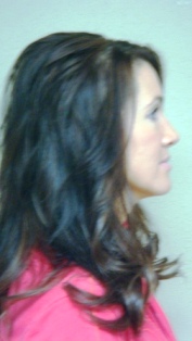 After Hair Extensions, Side View