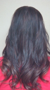 After Hair Extensions, Back View