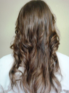 After Hair Extensions, Back View