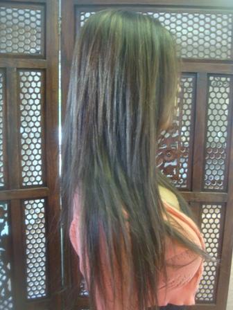 After Hair Extensions, Side View