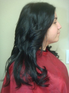 After Hair Extensions, Side View
