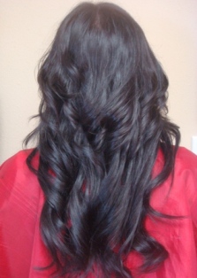 After Hair Extensions, Back View