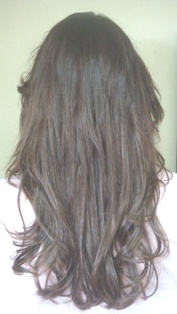 After Hair Extensions, Back View