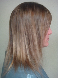 Before Hair Extensions, back view