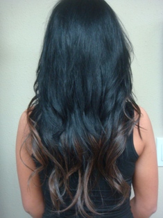 After Hair Extensions, Back View