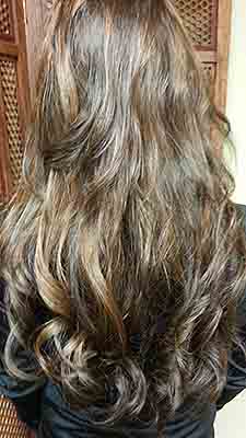 After Hair Extensions, Back View