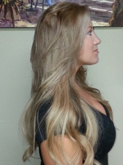 After Hair Extensions, Side View