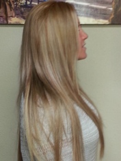 After Hair Extensions, Back View