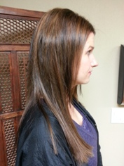 After Hair Extensions, Side View
