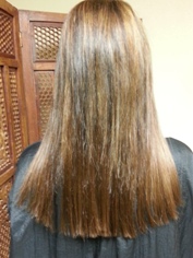 After Hair Extensions, Back View