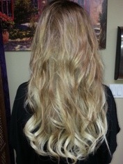 After Hair Extensions, Side View