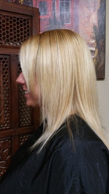 Before Hair Extensions, side view