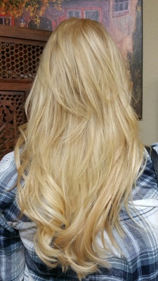 After Hair Extensions, Back View