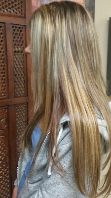 After Hair Extensions, Side View