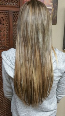 After Hair Extensions, Back View