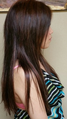 After Hair Extensions, Side View