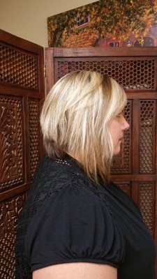 After Hair Extensions, Back View