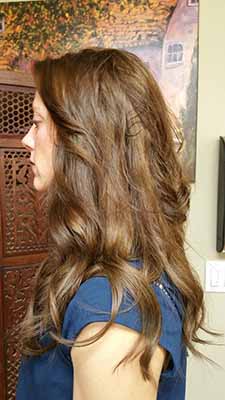 After Hair Extensions, Side View