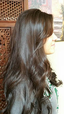 After Hair Extensions, Side View