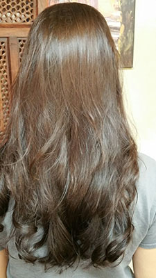 After Hair Extensions, Back View