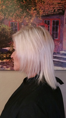 Before Hair Extensions, side view