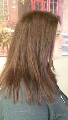 After Hair Extensions, Side View