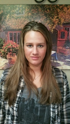 After Hair Extensions, Front View