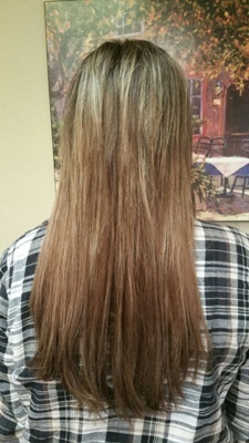 After Hair Extensions, Back View