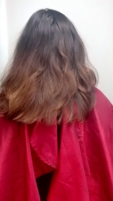 Before Hair Extensions, back view