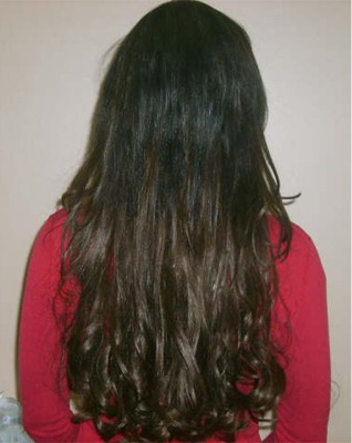 Before Hair Extensions, Back View