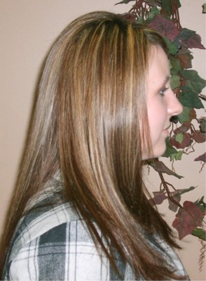 After Hair Extensions, Side View