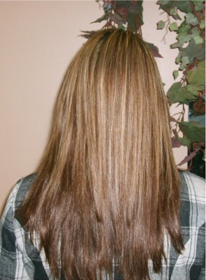 After Hair Extensions, Back View