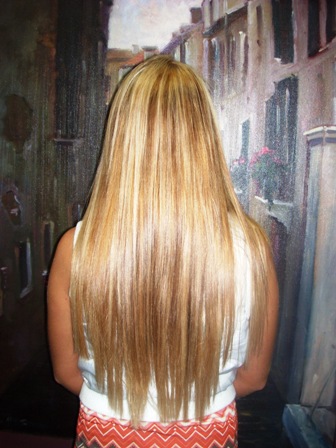 After Hair Extensions, Side View