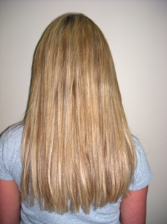 After Hair Extensions, Back View