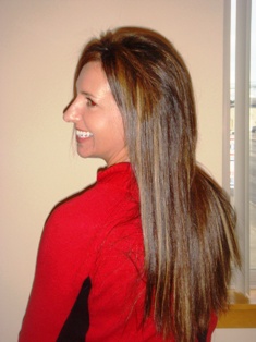 After Hair Extensions, Side View